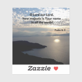 Adesivo Terra e nome majestosos de Deus, Salmo 8:9