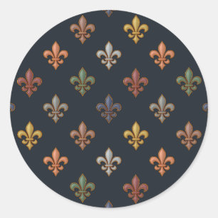 Adesivo Terra Escura Floresta Design Fleur-de-lis