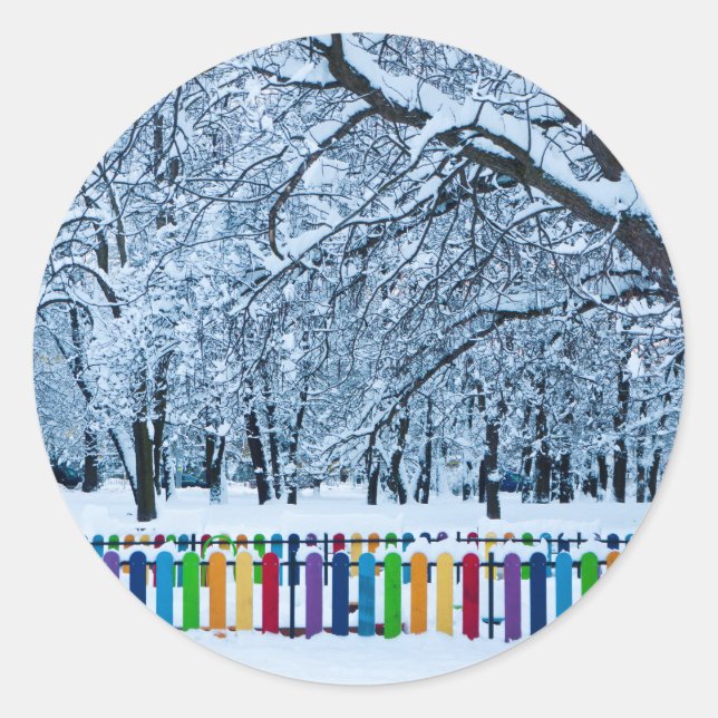 Adesivo Terra Maravilhosa e Colorida de inverno (Frente)