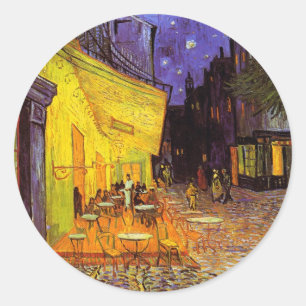 Adesivo Terraço do café de Vincent van Gogh em belas art