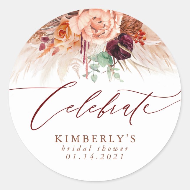 Adesivo Terracota Floral Grama Pampas CELEBRE (Frente)