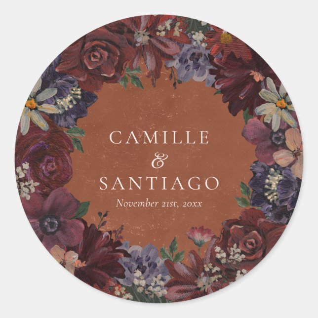 Adesivo Terracota Floral Rústico (Frente)