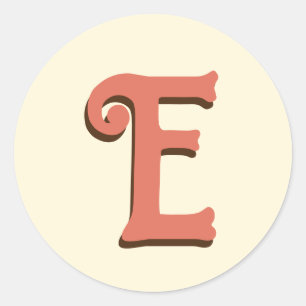 Adesivo Terracotta 3D Letra Inicial Moderna   Ivory Cream