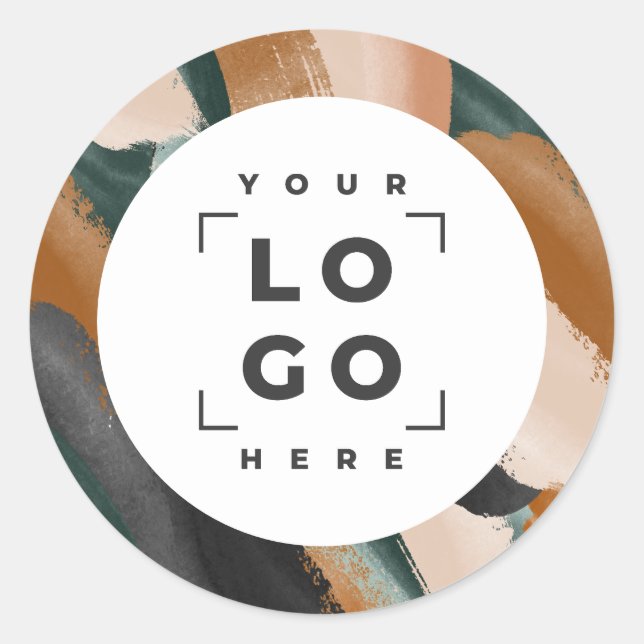 Adesivo Terracotta, abstrato verde pintou o mínimo moderno (Frente)