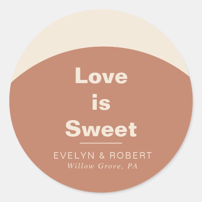 Adesivo Terracotta Arch Formal Wedding Love é Sweet (Frente)