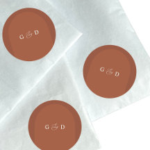 Terracotta Boho Coriander Monograma Casamento Eleg