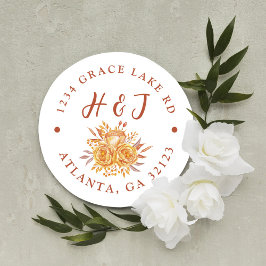 Adesivo Terracotta Boho Endereço de Devolução de Casamento