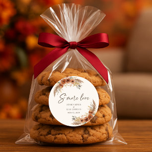 Adesivo Terracotta Boho Fall Floral Wedding Smore Favor
