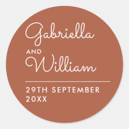 Adesivo Terracotta Elegant Script Favor