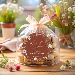 Adesivo Terracotta Elegante Flor de Campo Floral Chá de No