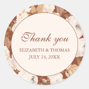 Adesivo Terracotta Escuro Obrigado A Pau Redondo com Penez