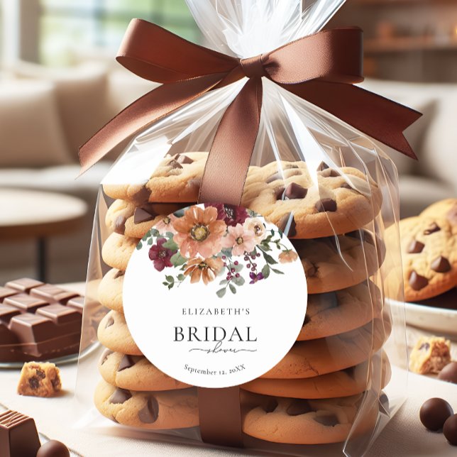 Adesivo Terracotta Fall Floral Chá de panela (Criador carregado)