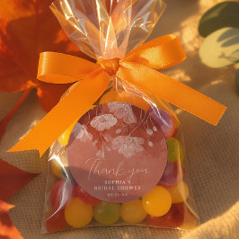 Adesivo Terracotta Floral Chá de panela Obrigado Sticker