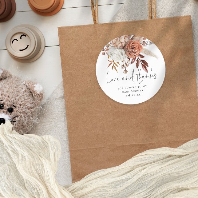 Adesivo Terracotta Florals Obrigado de Amor (Criador carregado)