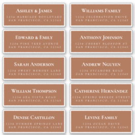 Adesivo Terracotta Guest Address Labels ORDER 6" ou 8"!