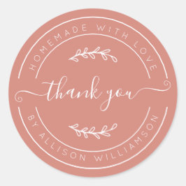 Adesivo Terracotta Homemade Thank You Label