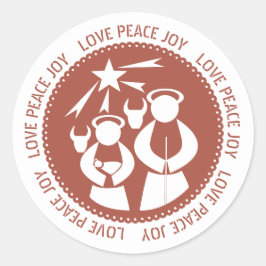 Adesivo Terracotta Mínima Cena de Natividade Natal