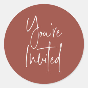 Adesivo Terracotta Minimalista Você é o Envelope Seal Co