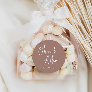 Adesivo Terracotta Modern Handwritten Script Wedding