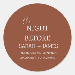 Adesivo Terracotta na Noite Antes do Janto de Ensaio