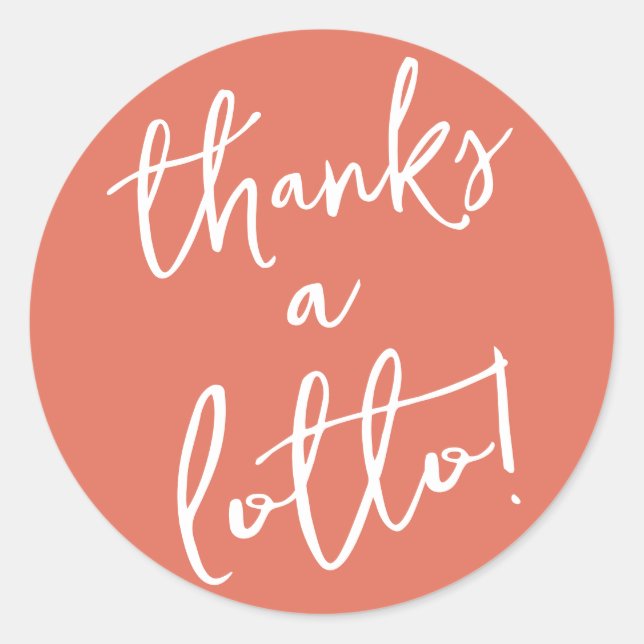 Adesivo Terracotta Obrigado Lotto (Frente)