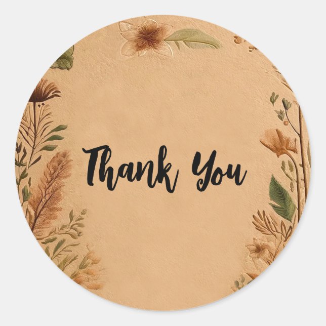 Adesivo Terracotta Peach Prisionou Flores Boho Casamento (Frente)