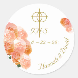 Adesivo Terracotta Rosa Católica Casamento