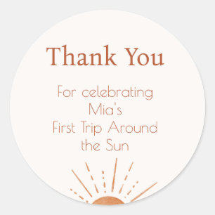 Adesivo Terracotta Sun Primeira Viagem Em Volta Obrigado S