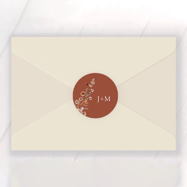 Adesivo Terracotta Tiny Wildflower Wedding (Criador carregado)