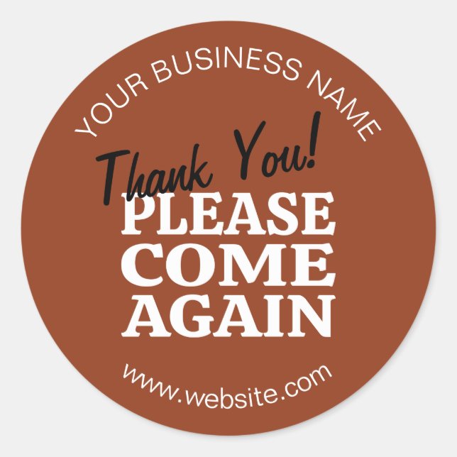 Adesivo Terracotta Vintage Inspirou Obrigado (Frente)