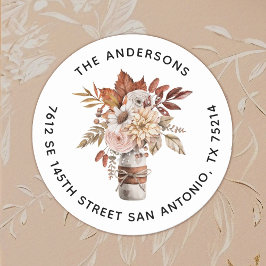 Adesivo Terracotta Watercolor Floral Mason Jar