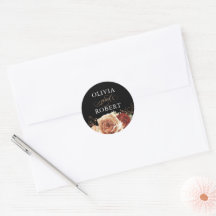 Terracotta Wedding Modern Floral Boho Black