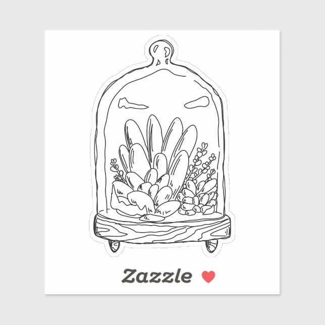 Adesivo Terrarium Dome Sticker (Folha)
