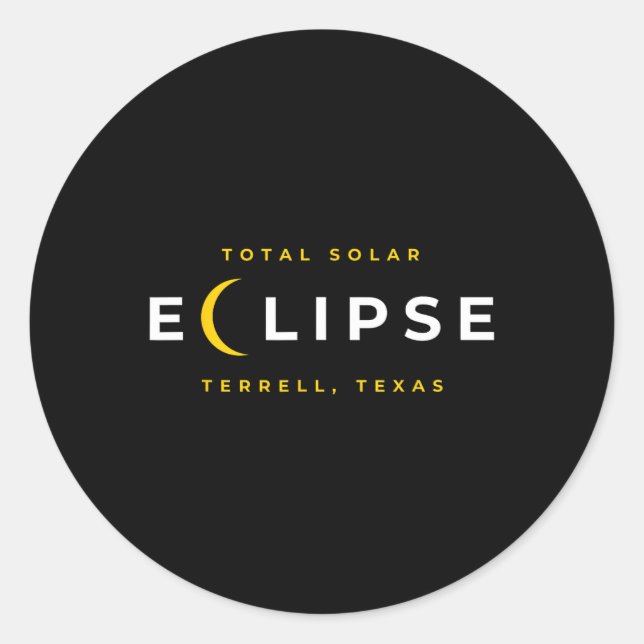 Adesivo Terrell Texas Solar Eclipse (Frente)
