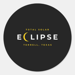 Adesivo Terrell Texas Solar Eclipse
