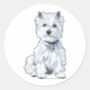 Adesivo Terrier Branco do West Highland