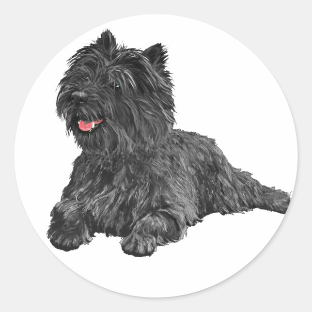 Adesivo Terrier do Cairn Negro (Frente)