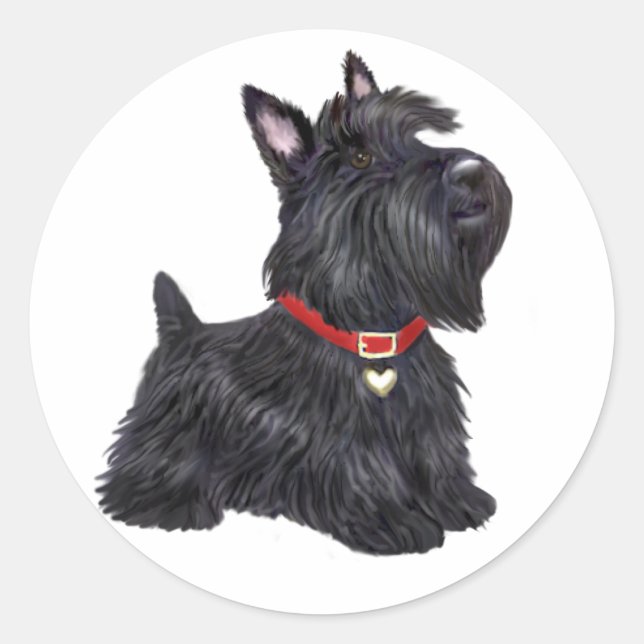Adesivo Terrier Escocês (A) - (por JBF) (Frente)