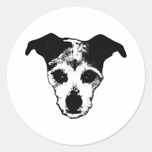 Adesivo Terrier Mix Loup Portrait Sticker
