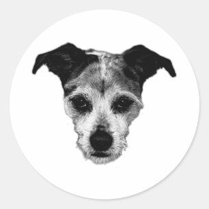 Adesivo Terrier Mix Loup Portrait Sticker
