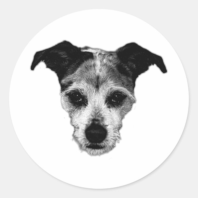 Adesivo Terrier Mix Loup Portrait Sticker (Frente)