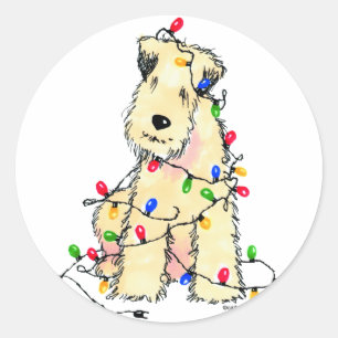 Adesivo Terrier Wheaten brandamente revestido - Natal