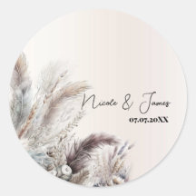 Terroso Boêmio Floral Penas Casamento