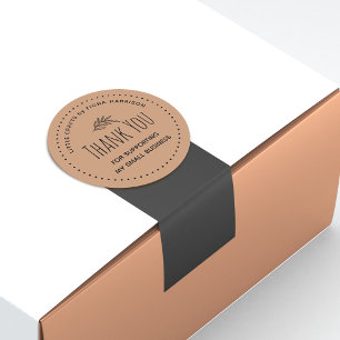 Adesivo Terroso Obrigado Por Apoiar Meu Pequeno Negócio