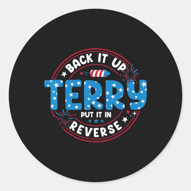Adesivo Terry Colocou De Volta Em 4 De Julho (Frente)