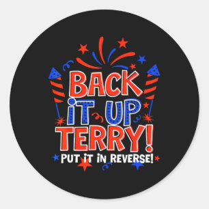 Adesivo Terry Colocou No Verso 4 De Julho Fir