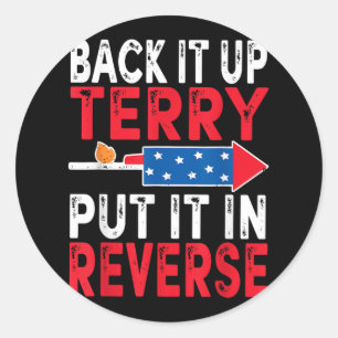Adesivo Terry Colocou No Verso 4 De Julho Pat