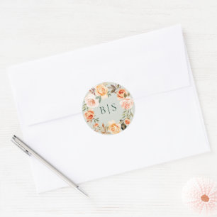 Adesivo Terthy Autumn Floral Wreath Monograma