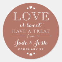 Terthy Clay Hearts Love is Sweet Wedding Favor