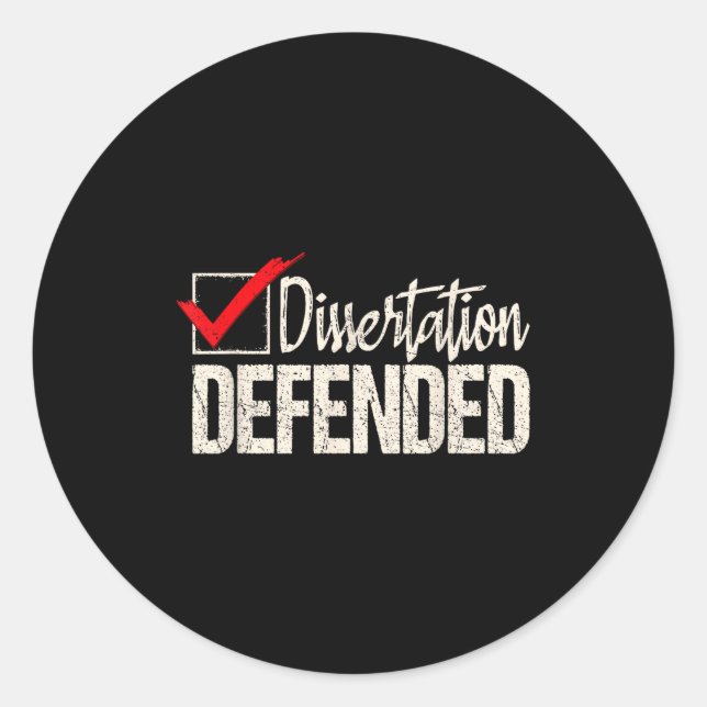 Adesivo Tese defendida - graduado phd ph.d. (Frente)
